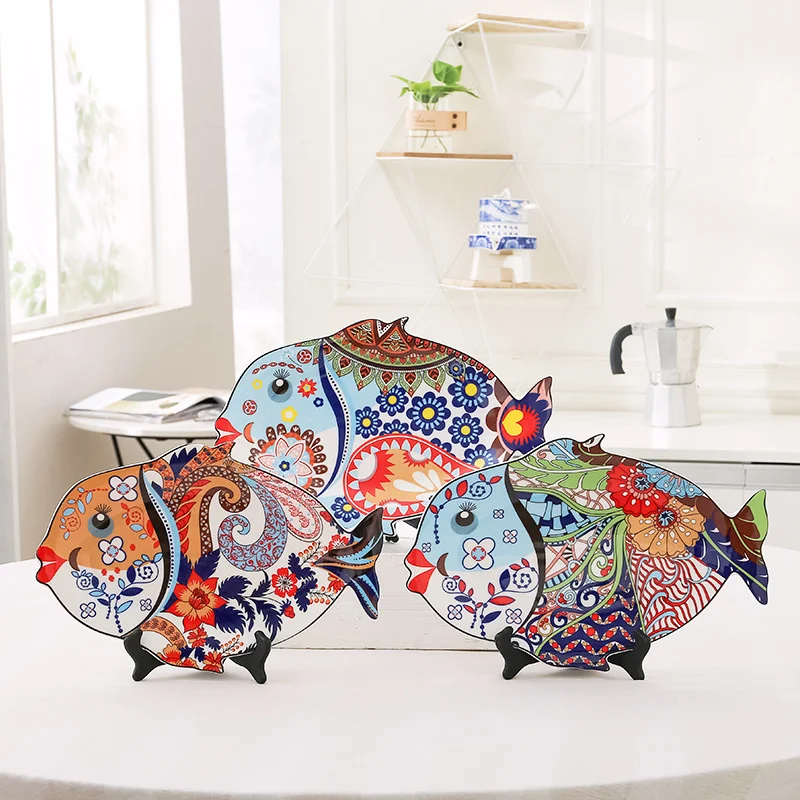 

Богемное светильник мическое Персиковое сердце пластина в форме рыбы светлое роскошное бытовое блюдо для фруктов глазурь под посудой