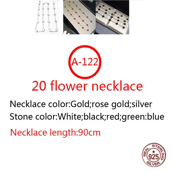 

A122 20 flower 925 sterling silver necklace fashion style four leaf flower clover high-end style new jewelry girlfriend