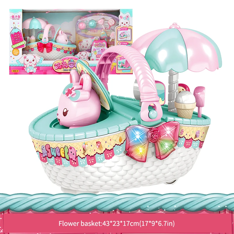 Детские Сияющие игрушки для ролевых игр мороженого продажа машинок имитация