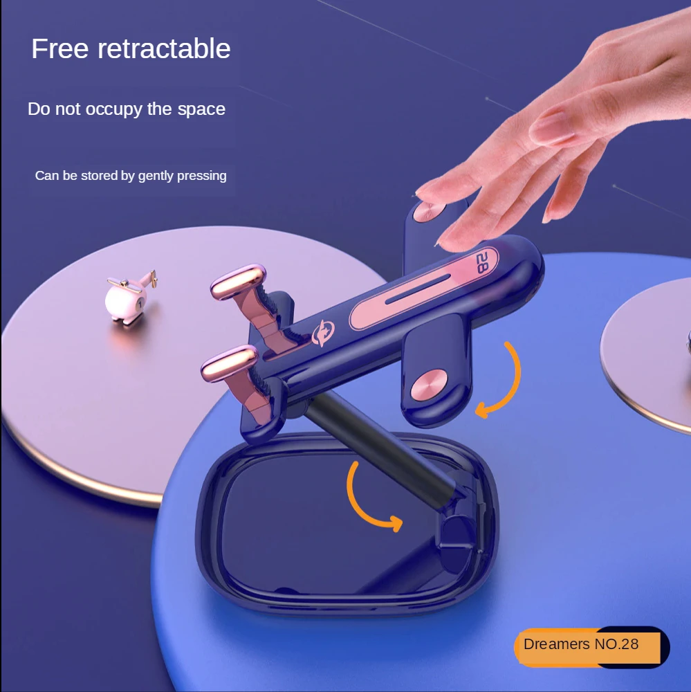 

Phone Stand Holder New Mobile Phone Bracket Creative Aircraft Bracket Folding Storage Multi Angle Free Adjustment Non-slip