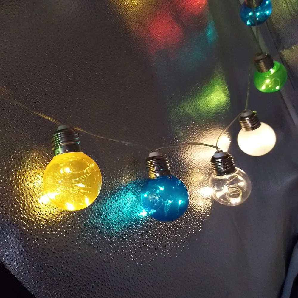 Гирлянда с 10 лампочками винтажные Водонепроницаемые светодиодные гирлянды для