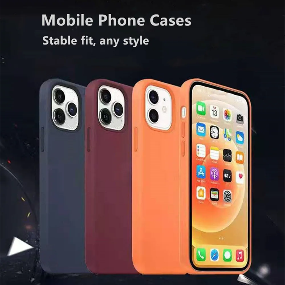 

For MagSafe Magnetic Silicone Phone Case For iPhone 12 / Pro/Mini/Promax Liquid Silicone Animation Case