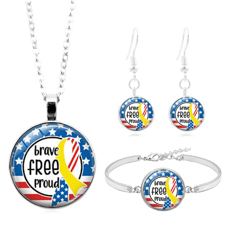 Горячая Распродажа Модный Ювелирный Набор поддержка солдат смелый свободный