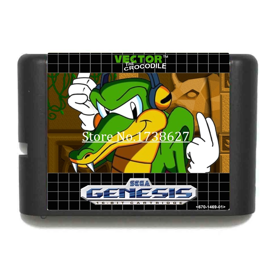 Игровой картридж Vector (In Sonic 1) 16 бит для игровых приставок Sega MegaDrive &amp Genesis |