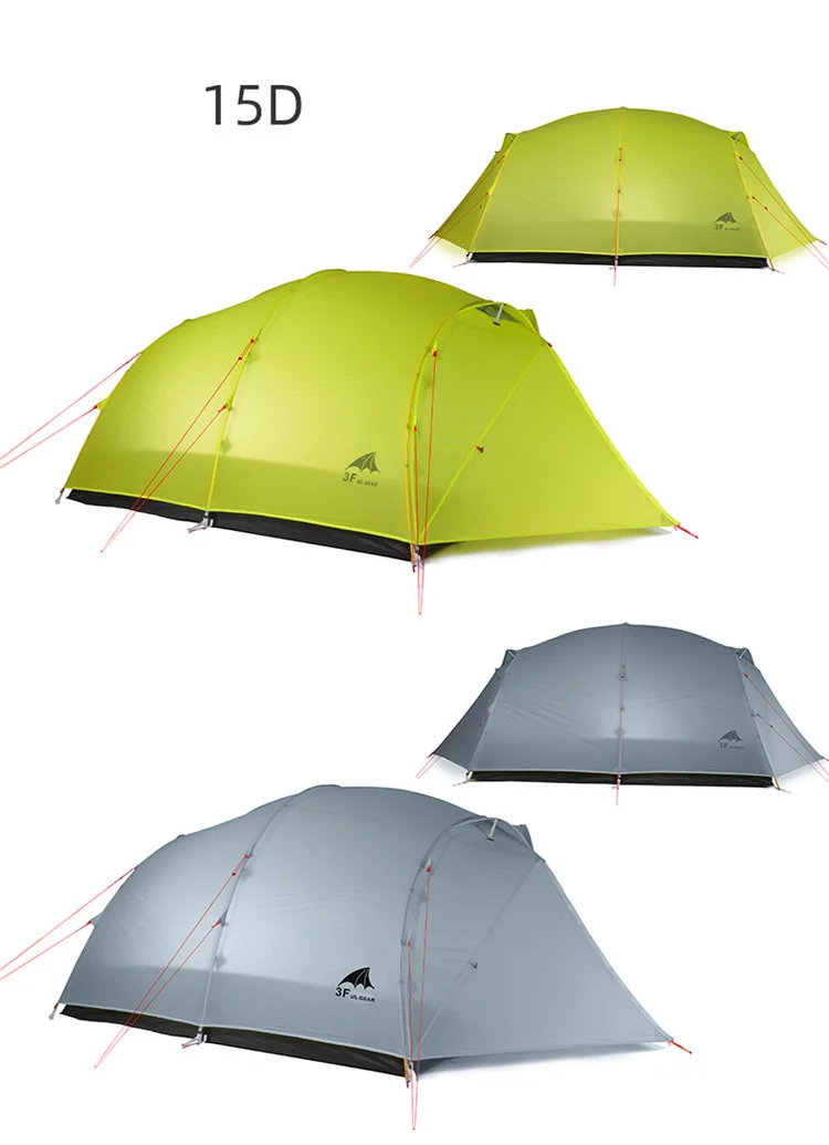 3F UL GEAR Сверхлегкий 4 человека 3 сезона 4 сезона 15D палатка для кемпинга на открытом воздухе Пешие прогулки альпинистские водонепроницаемые палатки