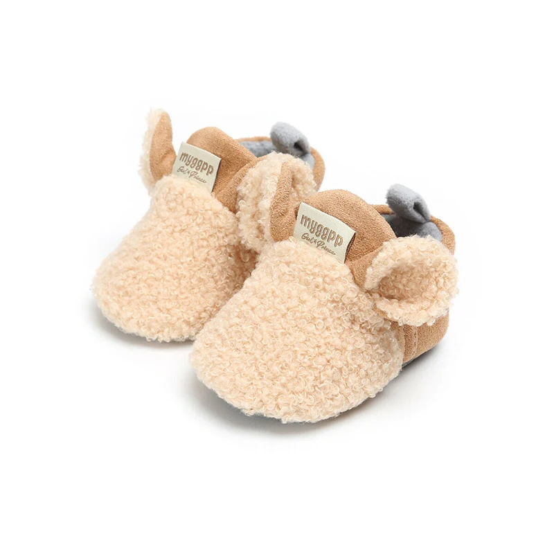 Cute Ear Newborn Baby Boots Toddler Girls Boys Winter Warm Infant Fashion Little Fleece Fur Soft Sole Crib Shoes |