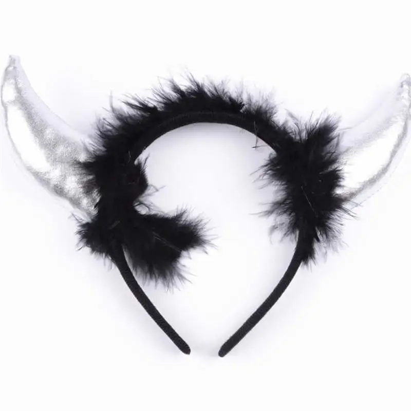 

4Pcs Halloween Horned Headband Costume Hair Hoops Decor Party Accessories