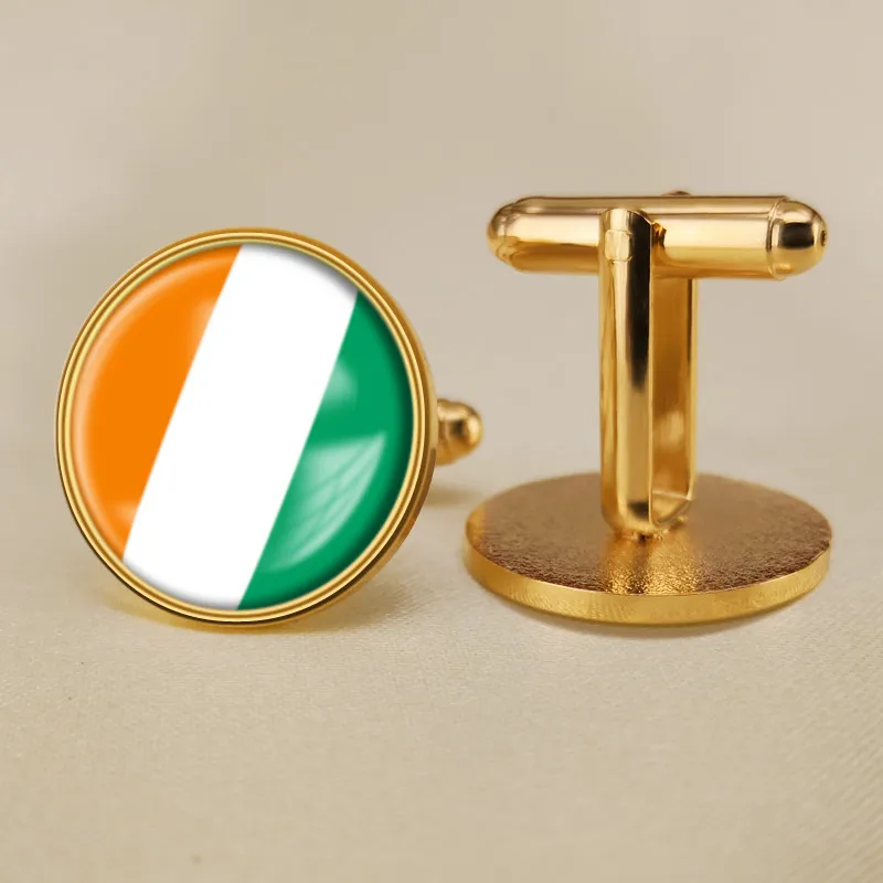 Запонки с гербом Кот-д' 'ивуара флагом государственным | Украшения и