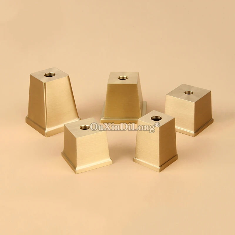 

8 шт. латунная квадратная коническая крышка, задняя крышка, чехлы для ног, защита для дивана, стула, стола, чехлы для ножек, мебельная фурнитур...