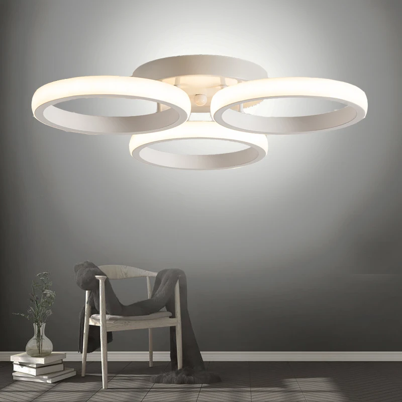 Современный светодиодный потолочный светильник для коридора черные белые