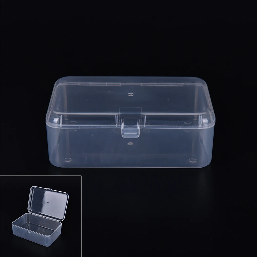 

Plastic Transparent Small Collection Container Case Storage Box Stationery Holder With Lid