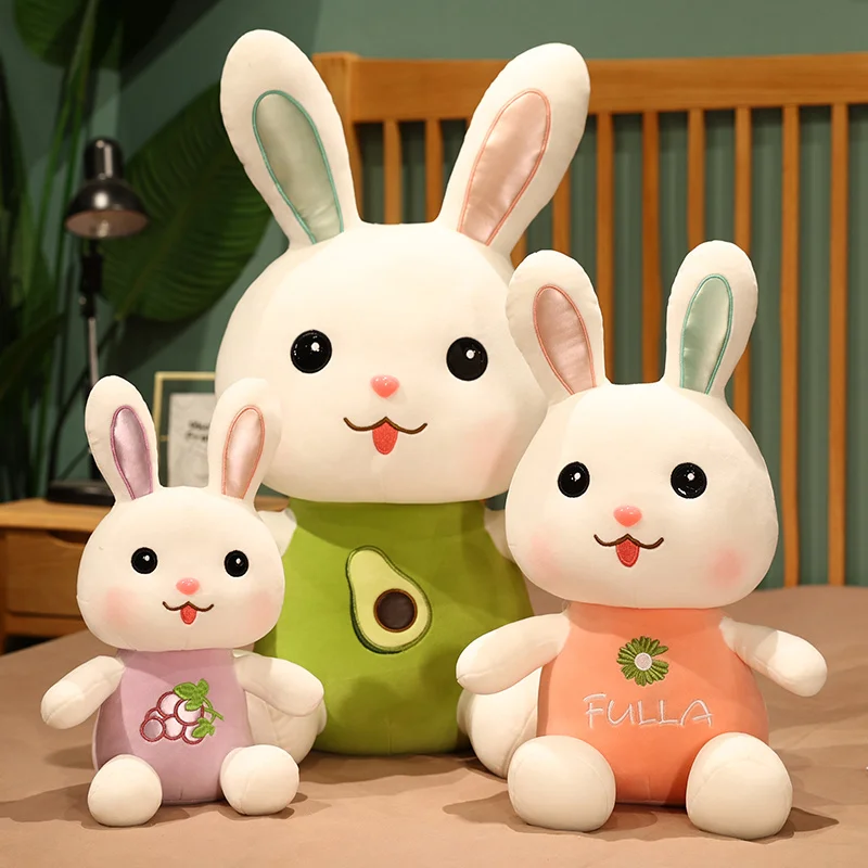 

Милая мультяшная плюшевая игрушка в виде фруктов, кролика, 1 шт., 35/50 см, мягкая кукла-животное, подушка для дивана, детский подарок на день рож...
