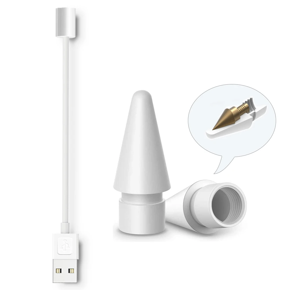 

Magnetic Charging USB Cable 1 Pc for Peilinc Pen, for Apple Pencil Tip & Peilinc Stylus Nib 2 Pcs