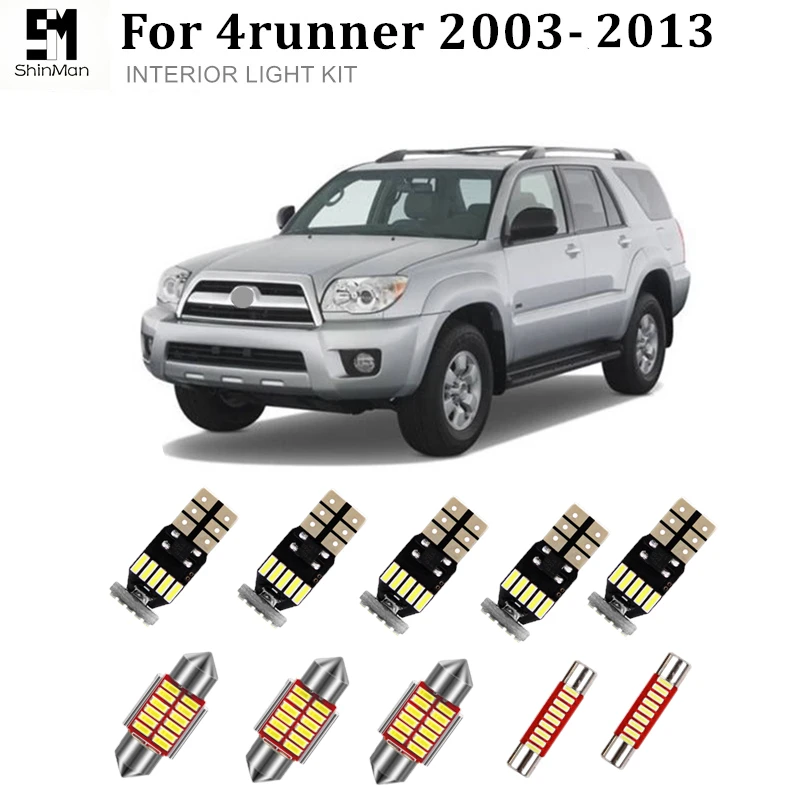 

19X Error Free Car interior LED bulbs for toyota 4runner 2003-2013 Bright Vehicle Interior Map Dome Door Lights Kit for 4runner