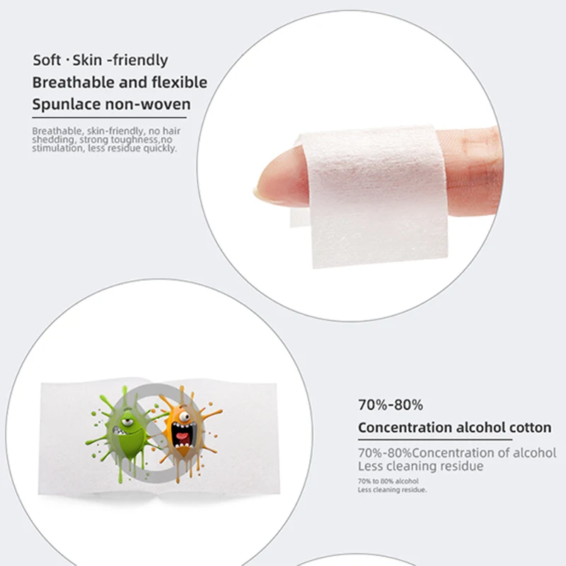 Одноразовые медицинские 75% с алкоголем тампон ватным тампоном для дезинфекции