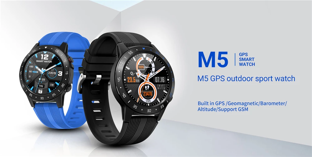 SENBONO M5 gps спортивные Смарт-часы с поддержкой Bluetooth вызова IP67 Мужские Женские часы фитнес-трекер монитор сердечного ритма умные часы
