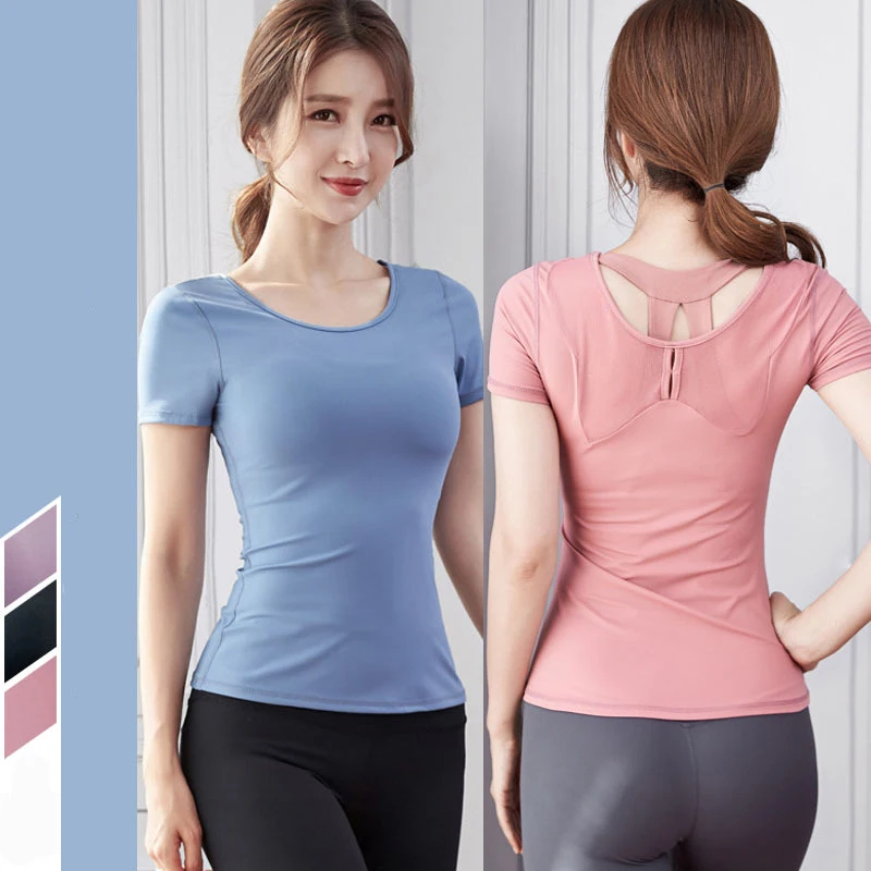 

Sport Tshirt Women Butterfly Back Running Sport Shirt Push Up Sports T-shirt Gym T Shirt For Women Fitness Shirt Top Gym Top