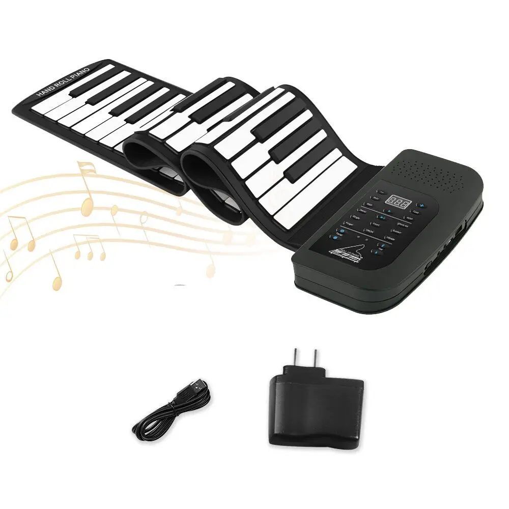 Клавиатура Roll Up Piano KONIX 61 Keys Электрическая клавиатура пианино Поддержка MIDI Out