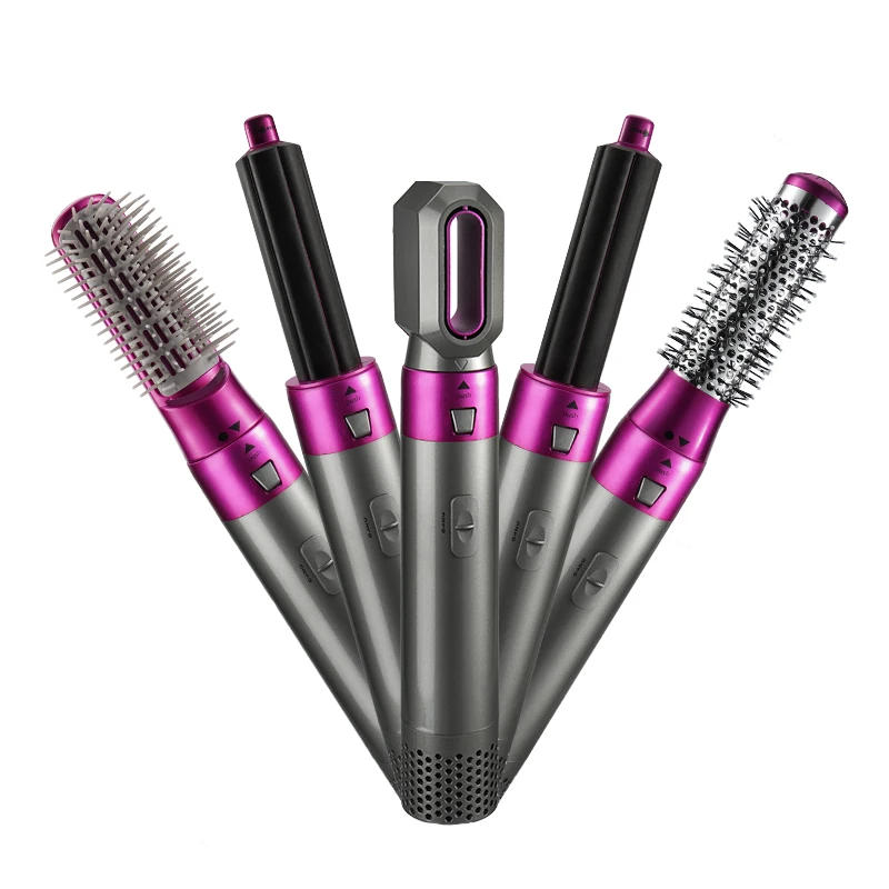 

Фен для волос с отрицательными ионами 5 в 1, расческа для волос, щетка, фен, сушилка, щипцы для завивки, выпрямитель, инструменты для моделиров...