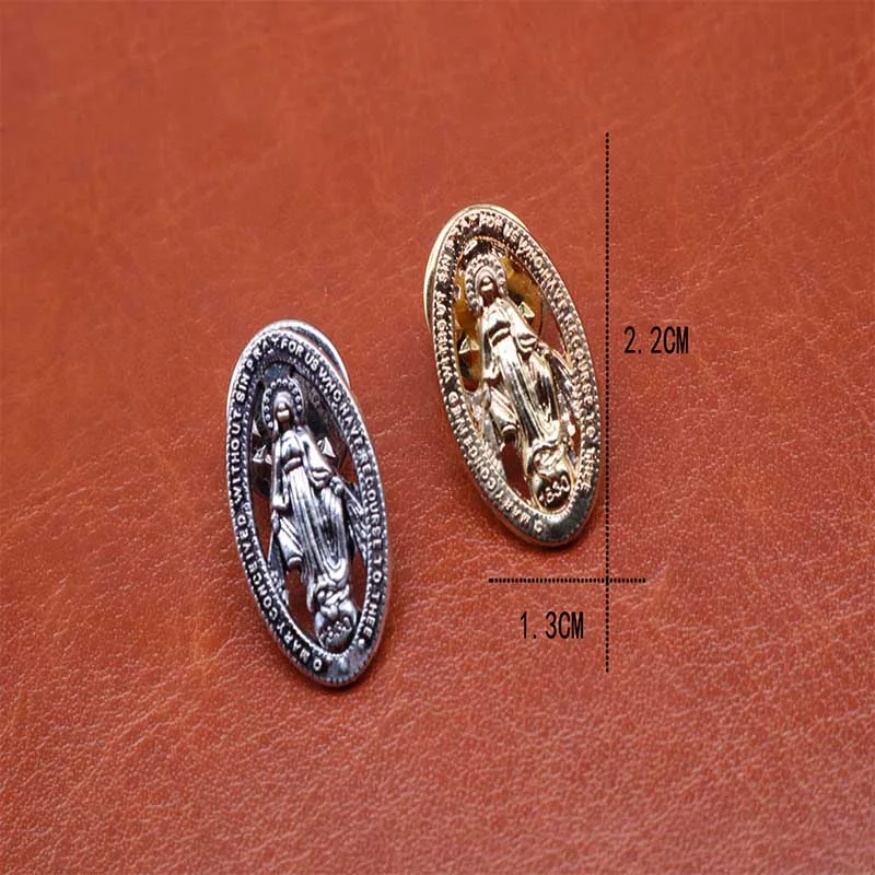 Брошь католическая Дева Мария 12 штук/Крест Иисуса Христа брошь Мария. с бабочкой