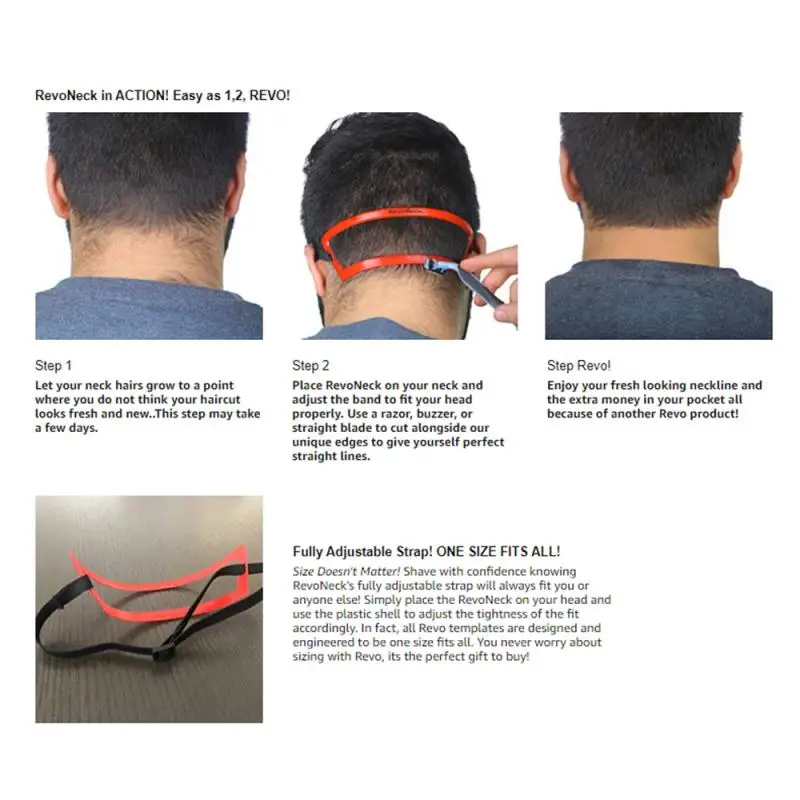 1pc Red/White Neck Shape Back Trim Ruler Hair Line Guide Neckline Haircuts Template DIY Tool | Красота и здоровье
