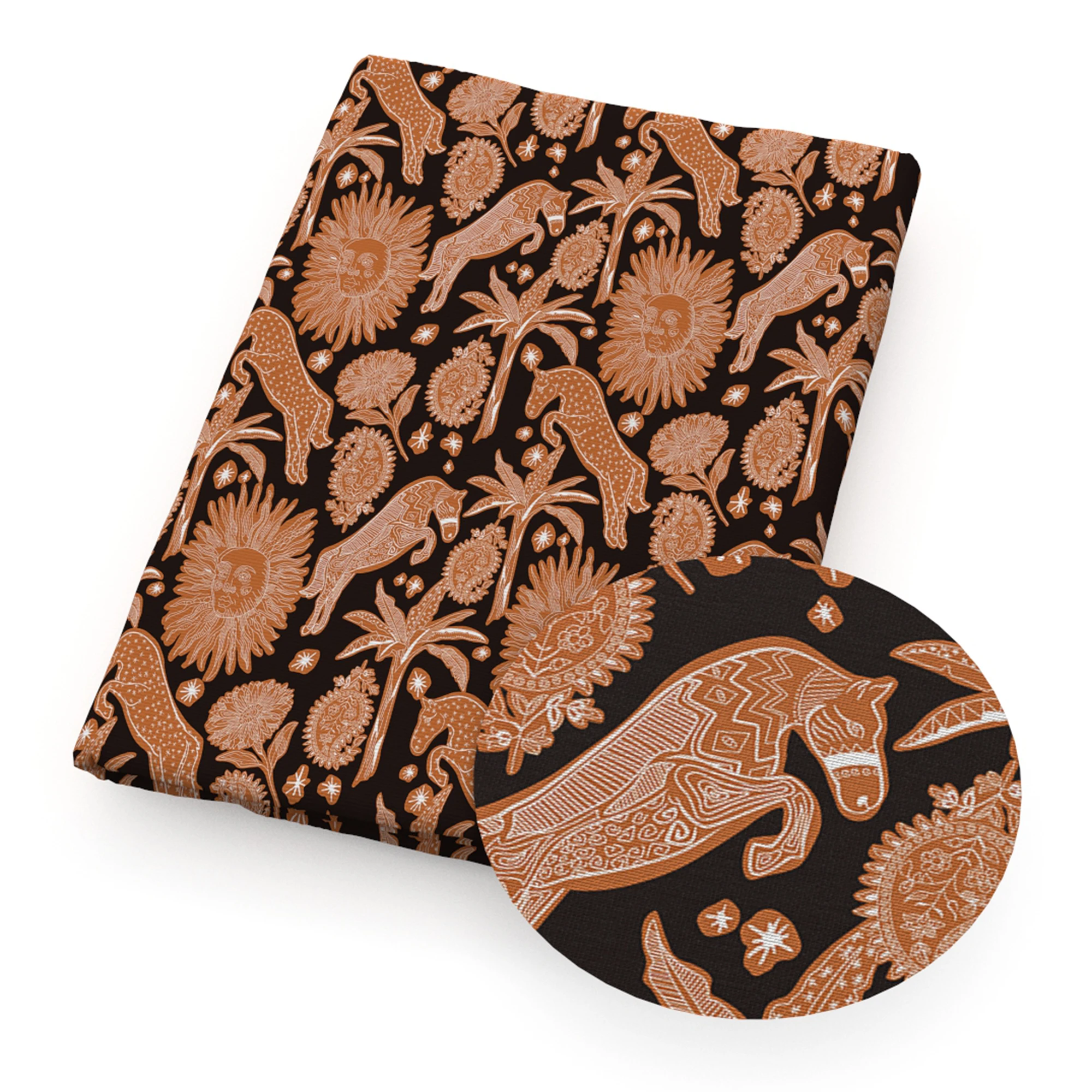 Папоротник лист ананас летняя Полиэстеровая хлопчатобумажная ткань Лоскутная