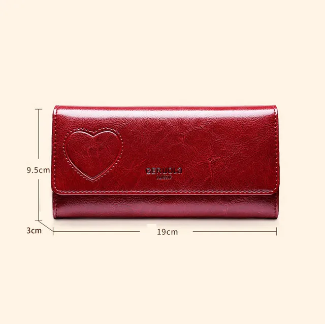 Fashion Female Wallet Long Anti Theft RFID Genuine Leather Wallet Women Clutch Bag Business Card Holder Purse Woman 6