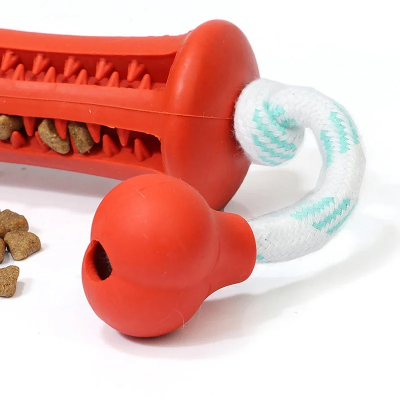 

Pet Interactive Toys Dog Rubber Tooth Cleaning Toys Stick With Rope Gnawing Ropes Tibetan Food Utensils toy