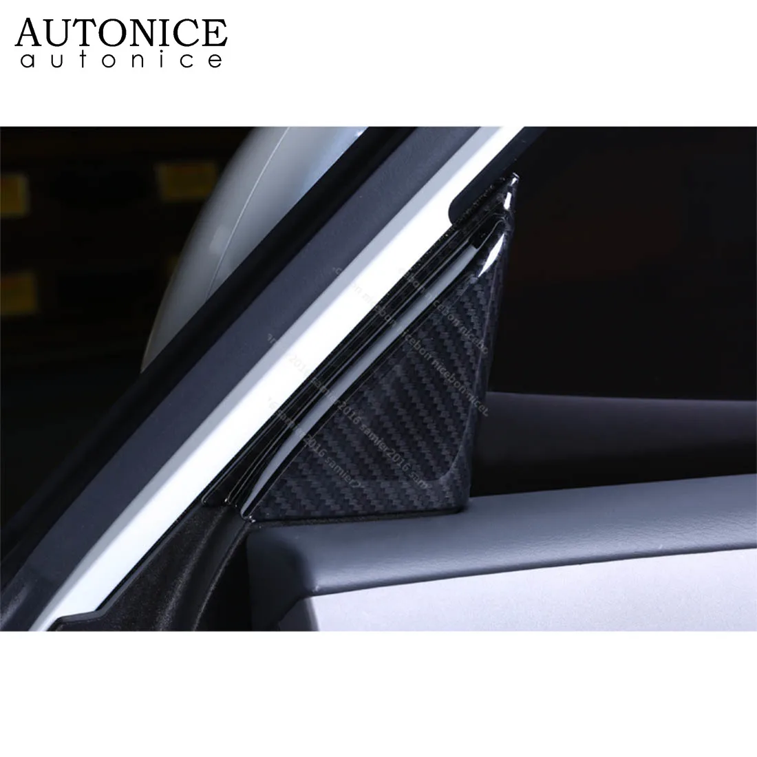 Цветная накладка из углеродного волокна на дверную колонку звуковое кольцо