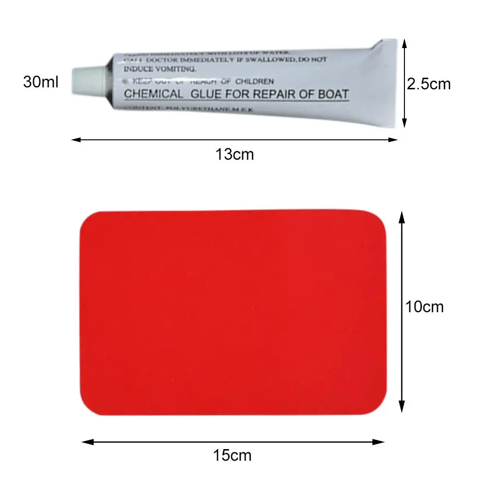 

PVC Patch Repair Kit Puncture Repair Kit Waterproof Pool Patches Glue Set For Inflatable Raft Kayak Swimming Pools Float Air Bed