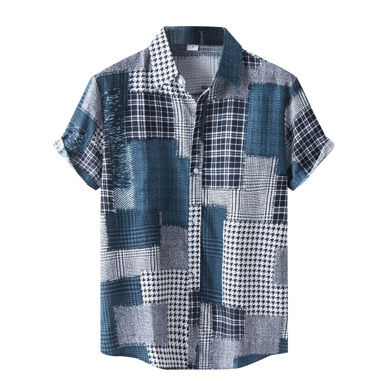 

Men Shirts 2021 Spring Fashion Men's Short Sleeve Turn Down Collar Casual Beach Shirt Men's Clothing Large Size Chemise Homme