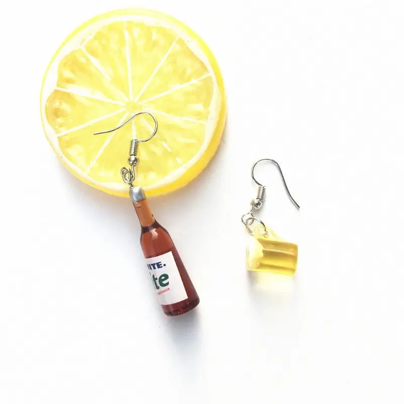 Асимметричные серьги-подвески из полимерной смолы | Украшения и аксессуары