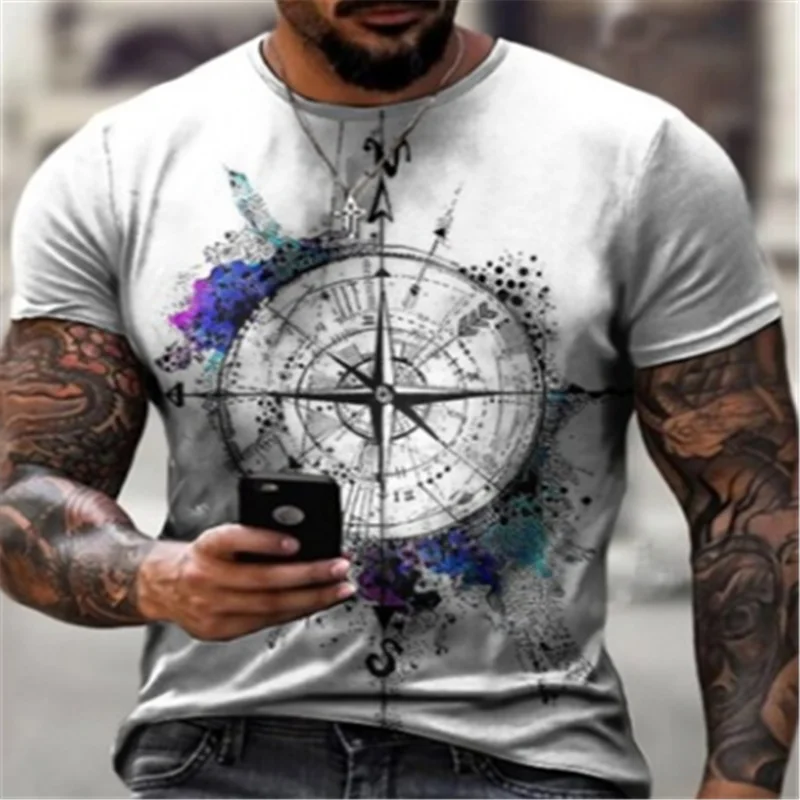 Рубашка Castrol мужская с коротким рукавом модная рубашка в стиле ретро 3D-принтом