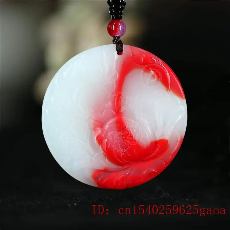Подвеска с нефритовым цветком модная Роза резное очарование натуральное женское