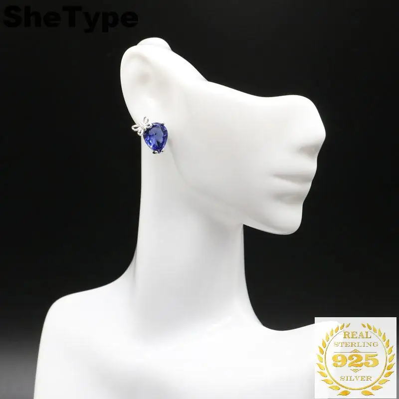 

14x10mm Pretty 2.83g Butterfly Shape Iolite Green Peridot Gift For Girls 925 Solid Sterling Silver Stud Earrings