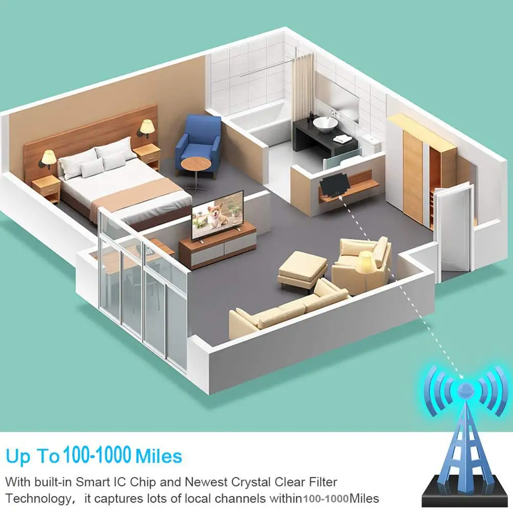 ТВ антенна Freeview усилитель сигнала внутренняя усиленная цифровая HD сигнал линия 80