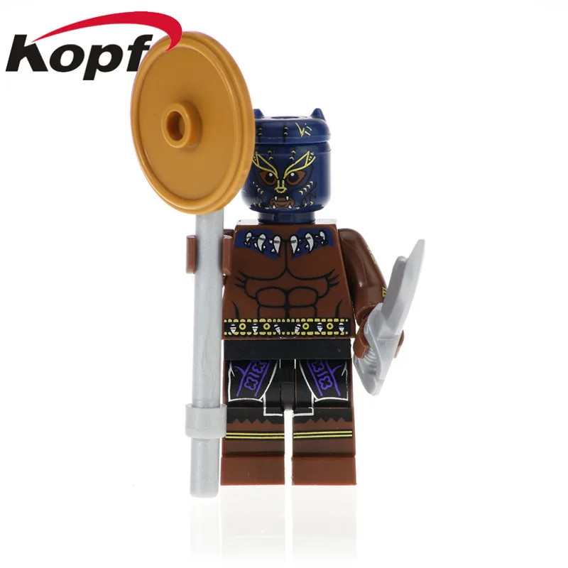 856 Without Box Одиночная супер героев строительные блоки Черная пантера M'baku Shuri Killmonger кирпичи Фигурки игрушки для детей XH 857 - Цвет: 856 Without Box
