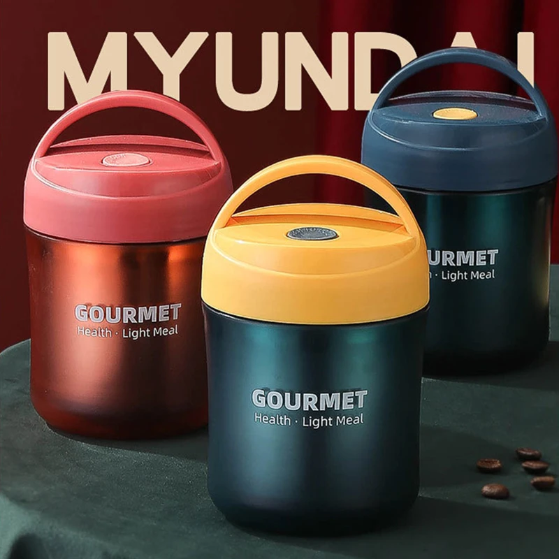 

500ml Thermal Lunch Box Food Container Stainless Steel Vacuum Breakfast Cup Soup Cup Insulated Sealed Lunch Box For home School