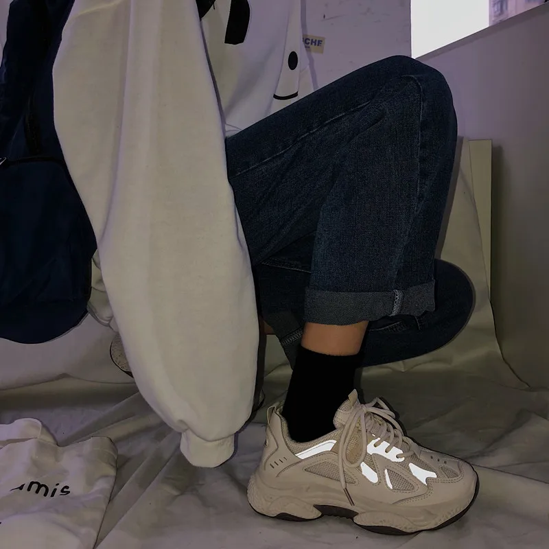 Кроссовки женские светящиеся теннисная обувь модные повседневные на платформе 40