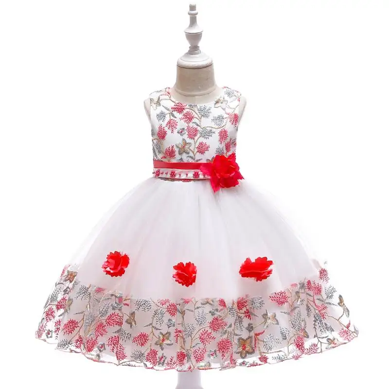Retail Girl Elegant Flower Birthday Party Dress Children For 3-8 Years Kids Wedding Princess L5045 | Детская одежда и обувь