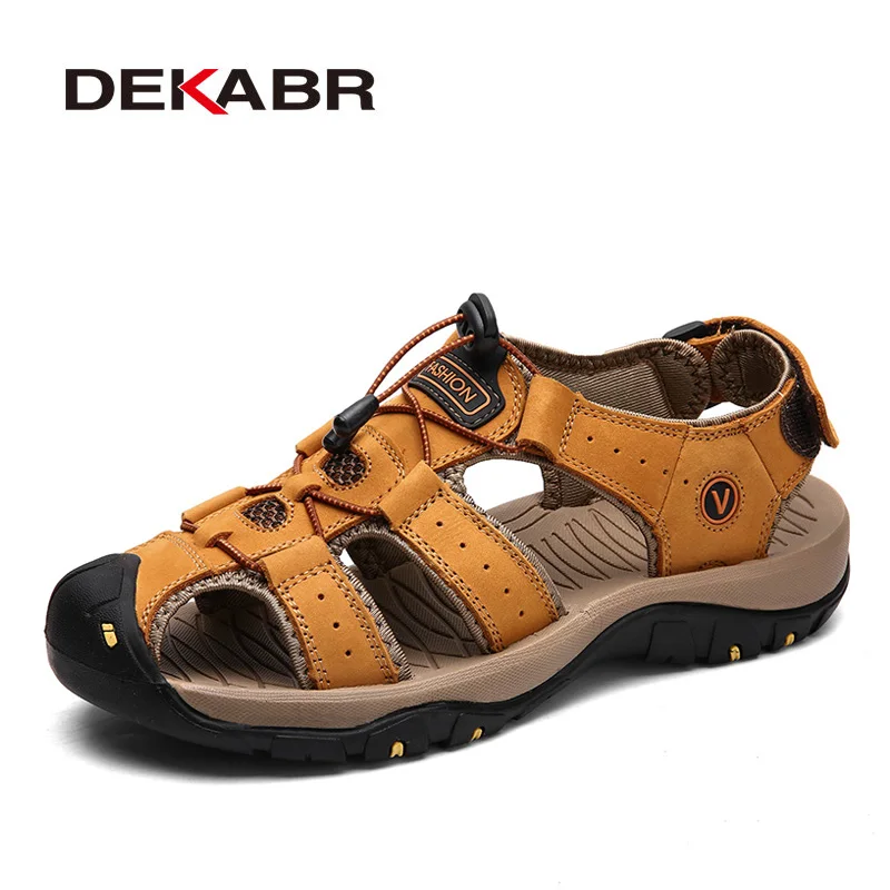DEKABR/сандалии из натуральной кожи Мягкая Уличная Повседневная обувь Мужская
