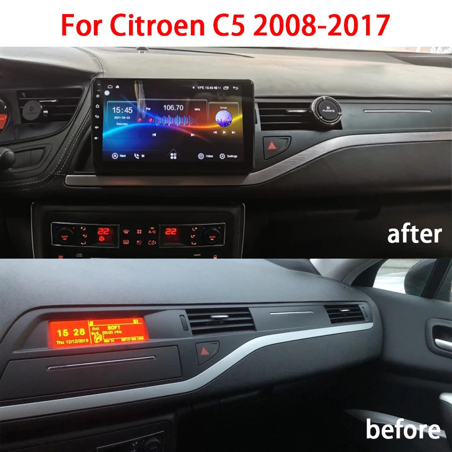 

128G Rom Car Radio For Citroen C5 2008-2017 Android 13 Multimedia Video Player Navigation GPS Autoradio Stereo 2Din Head Unit