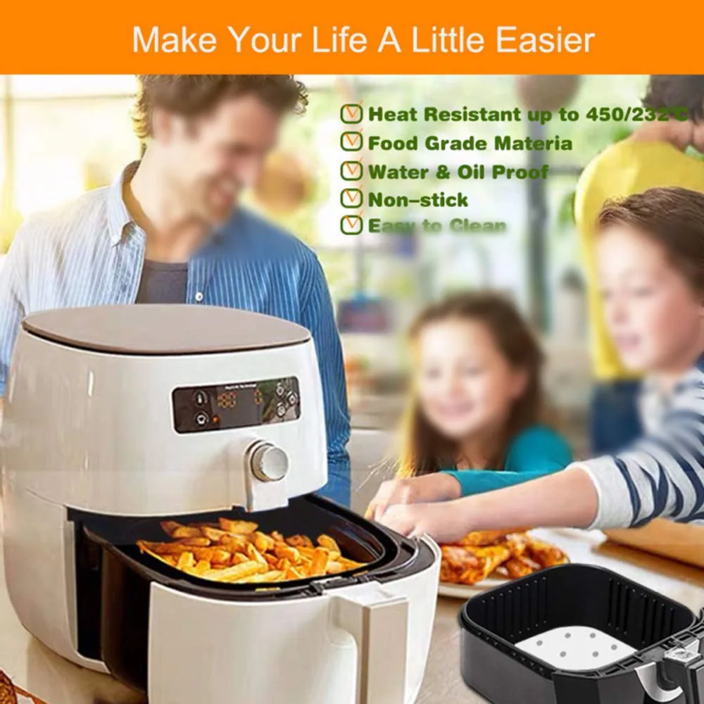 

Waterproof Parchment Paper Kitchen DIY Set Bakeware Air Fryer 8.5 Inch Square