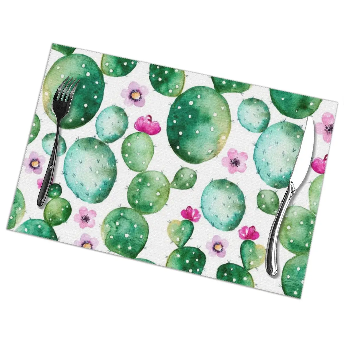 

Table Mats Drink Coaster Table Placemats Cactus Patterns Coffee Mug Cup Coasters 6 PCS Non-slip Pads