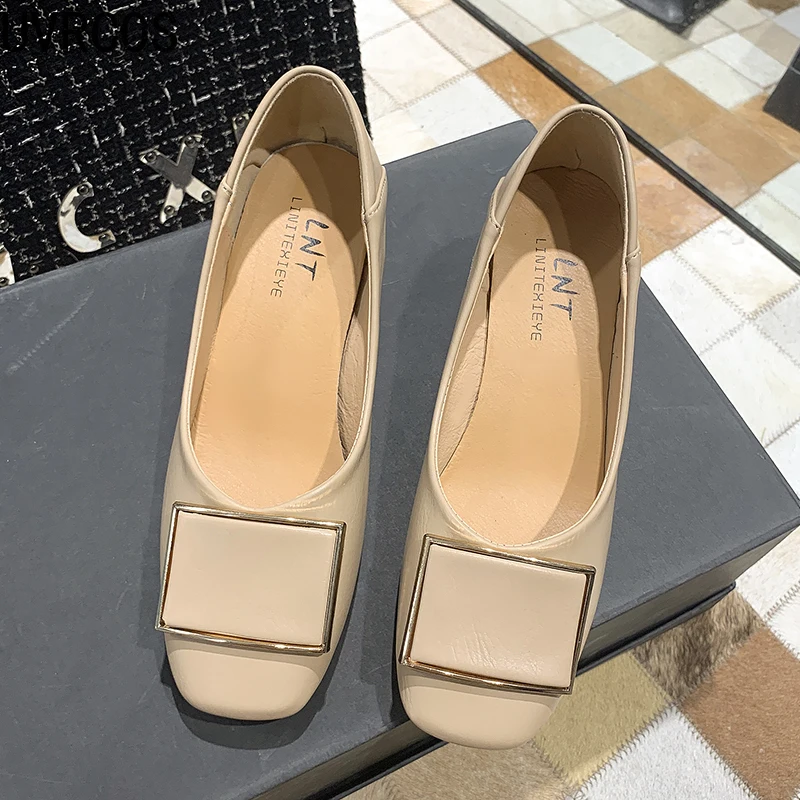 

Fashion New Women's Single Shoes Casual Simple Personality Upper Decoration Trend All-match Temperament Female Flat Shoes