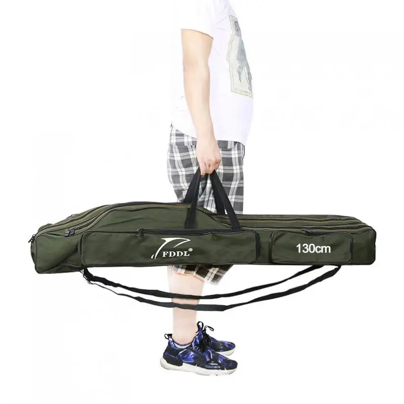 130 см армейский зеленый двойной слой большая емкость Складная удочка сумки