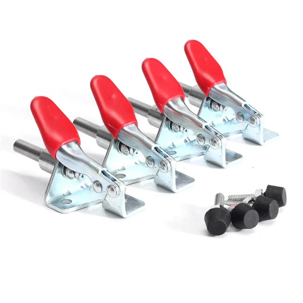 

4Pcs Vertical Toggle Clamp GH-301AM Quick Release Horizontal Clips 45Kg/100Lbs Holding Capacity Woodworking Clamps