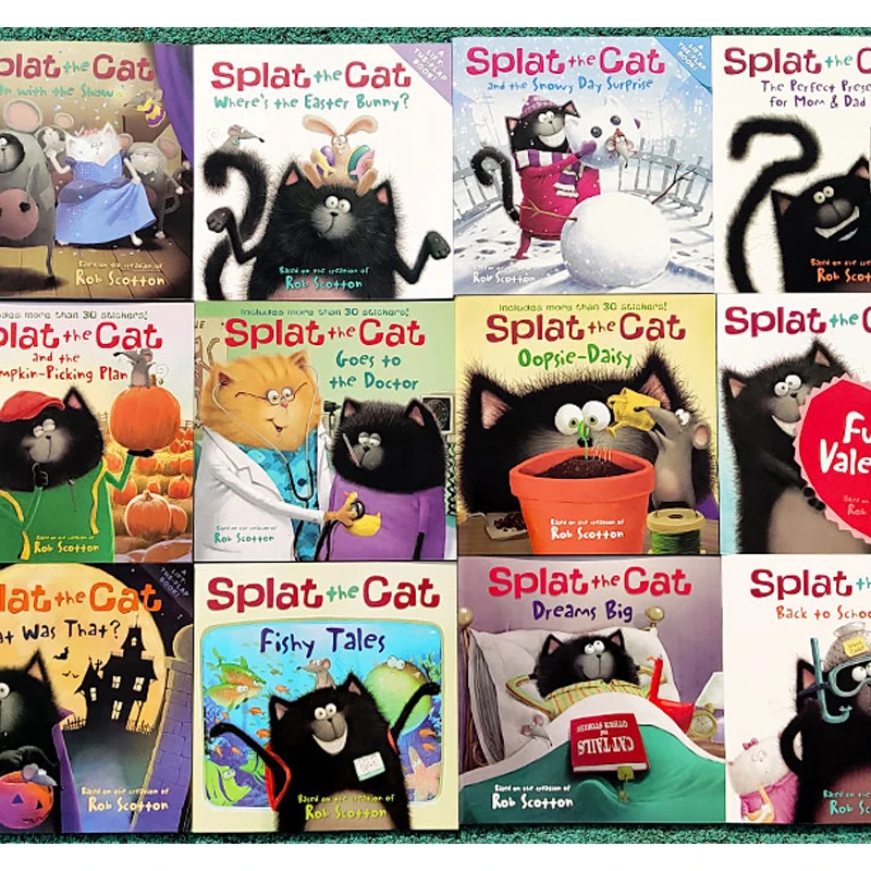 

Random Choose 4pcs/set Little Black Cat In Kindergarten Best Picture Books Children Baby Famous Story Age 1 Up Festival Gift