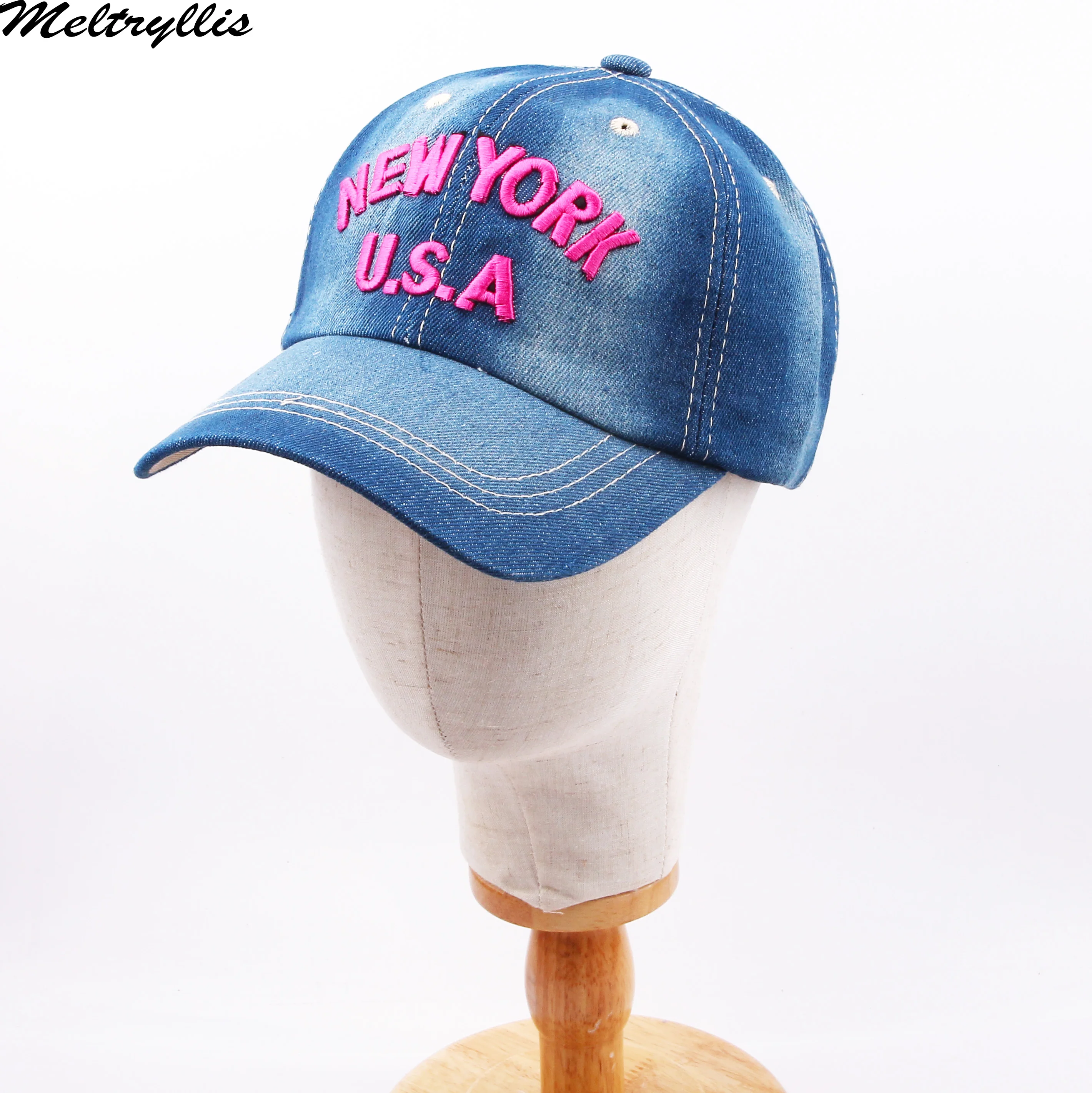 Бейсболка [Meltryllis] с вышивкой в виде новых джинсов [Нью Йорк США] бейсболка Tideway