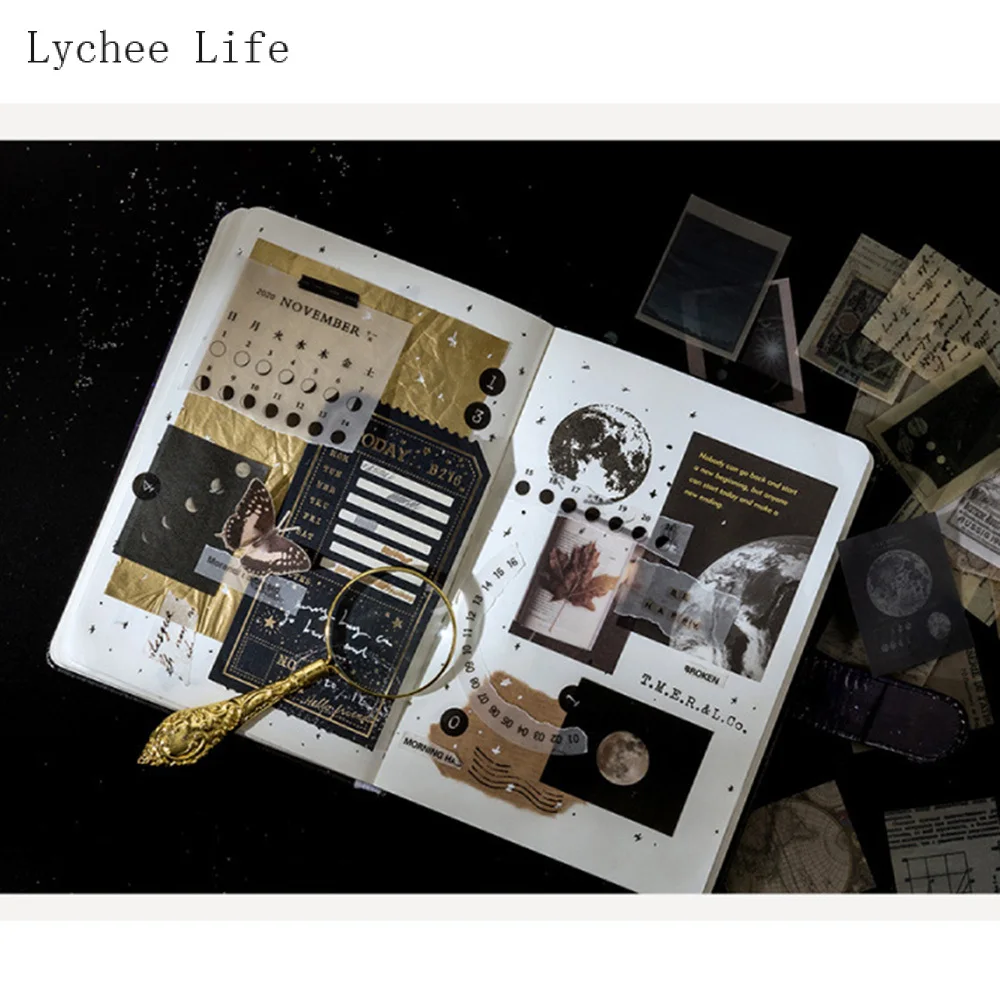 Ежедневник Lychee Life Vellum наклейки для записной книжки Стикеры скрапбукинга дневник